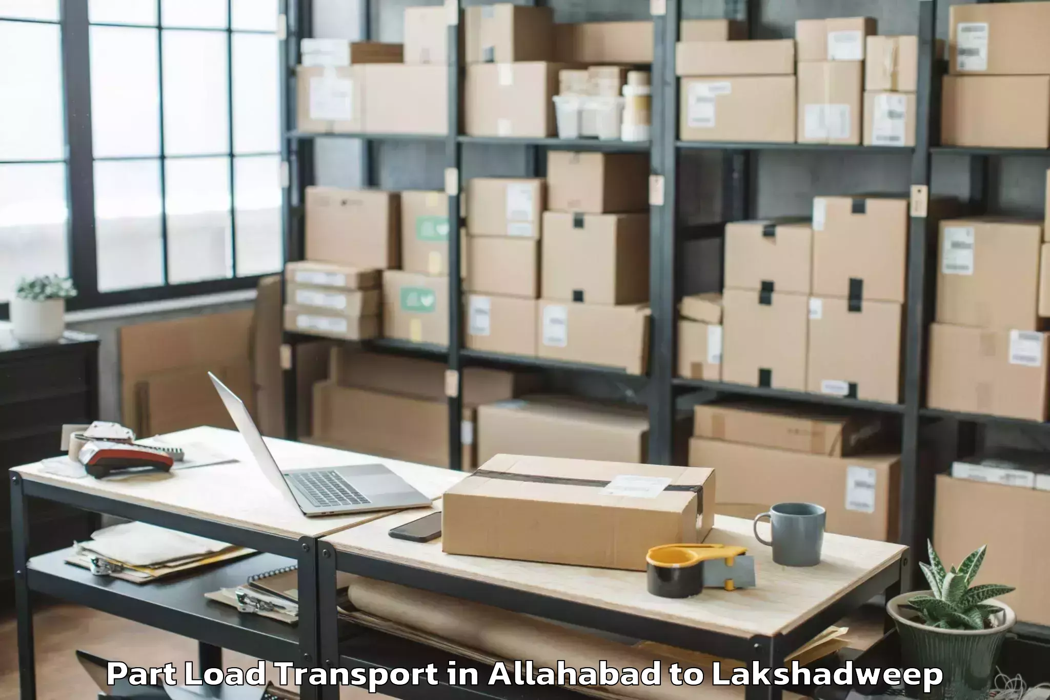 Book Allahabad to Agatti Island Airport Agx Part Load Transport Online